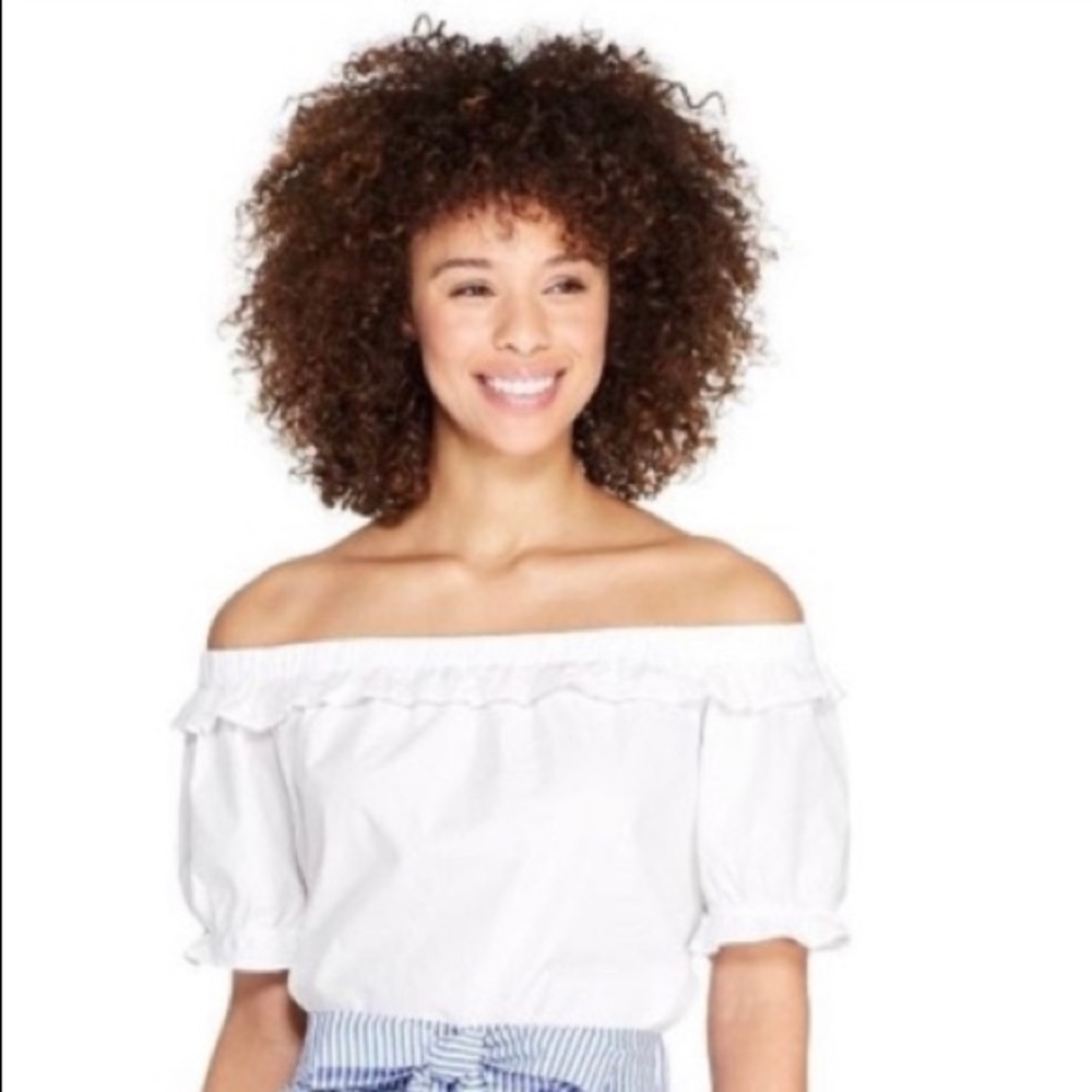 🆕 Vinyard Vines White Strapless Top w/ Ruffle